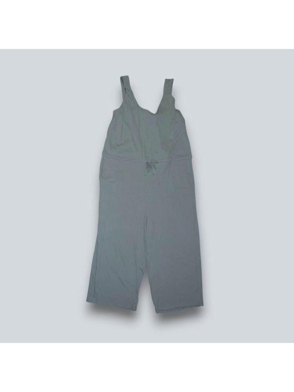 New! Eddie Bauer Women's Sz 3X 3XL Sage Thistle Textured Jumpsuit